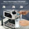 Coffee Latte Cappuccino Espresso Machine with Milk Frother Wand