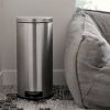 8-Gallon Round Stainless Steel Step Trash Can