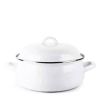 4-Quart White Porcelain-Coated Steel Dutch Oven w/ Lid