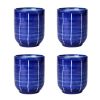 4Pcs Japanese Style Blue Ceramic Wine Cups 150ML