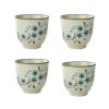 4Pcs Japanese Style Sakura Ceramic Teacups 150ML