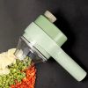 4 In 1 Vegetable Chopper Handheld Electric Vegetable Cutter Set