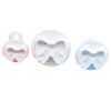 2 Sets Bowknot Shape Fondant Plunger Cutter Set