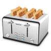 Toaster 4 Slice, Stainless Steel Extra-Wide Slot Toaster