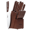 Emojoy 15 pcs Knives Set with Block and Sharpener.