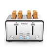 Toaster 4 slices, Geek Chef stainless steel extra-wide slot toaster