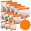 Orange 12 Pack Reusable Food Storage Bags