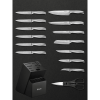 D.Perlla Knife Set, 15 Pieces Stainless Steel Set.