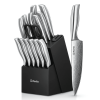 D.Perlla Knife Set, 15 Pieces Stainless Steel Set.