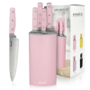 Hecef Stainless Steel Kitchen Knife Block Set