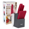 Hecef 12 Pcs Kitchen Knife Set with Wooden Block