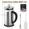 TBGENIUS Cafetiere 2-4 Cups, French Press 600ml Coffee Maker