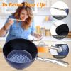 1.2 Quart Non-stick Pot Saucepan with Lid.