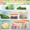Orange 12 Pack Reusable Food Storage Bags