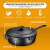 Enameled Silicone Oil Cast Iron 12 Inch Skillet Deep Saute Pan