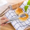 2 Pcs Stainless Steel Bread Serving Tongs