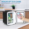 Simple Deluxe Mini Fridge, 4L/6 Can Portable Cooler & Warmer