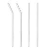 4 Set Beer Glass Cups with Bamboo Lids and Straws