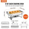 VEVOR 4-Pack Rectangle Chafing Dish Set