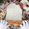 1pc Embossing Rolling Pin Christmas Pattern