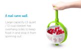 Spina; Easy-To-Use Salad Spinner Colander
