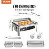 VEVOR Rectangle Roll Top Chafing Dish