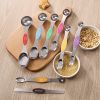 Set Of 8; Magnetic Measuring Spoon Set