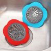 2pcs Flower Shaped Sink Strainer