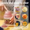 1pc Wireless Electric Mini Pink Garlic Chopper.