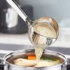 1pc 2 In 1 Stainless Steel Soup Spoon
