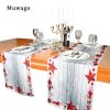 Muwago Christmas Stars Printed Table Runner linen