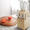 Qulajoy 9pcs White Knife Set With Block