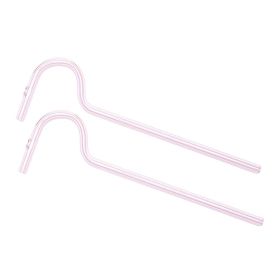 Anti Wrinkle Straw - Glass Anti-wrinkle Drinking Straws (Color: Pink)