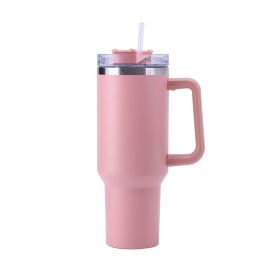 30OZ Stainless Steel Coffee Insulation Cup With Straw (Capacity: 1PC, Color: 30oz Pink)