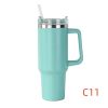 40 oz. Stainless Steel Thermos Water Glass With Lid And Straw