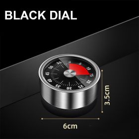 Stainless Steel 60-Minutes Alarm Cooking Clock Timer (Color: Black)