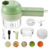 1pc 4 In 1 Vegetable Chopper Handheld Electric Vegetable Cutter Set