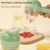 1pc 4 In 1 Vegetable Chopper Handheld Electric Vegetable Cutter Set