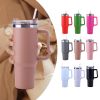 30OZ Stainless Steel Coffee Insulation Cup With Straw