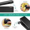 1pc 2 In 1 USB Chargeable Mini Bag Heat Sealers With Cutter