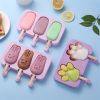 1pc Silicone Ice Cream Mold + Lid + 50pcs Ice Cream Sticks
